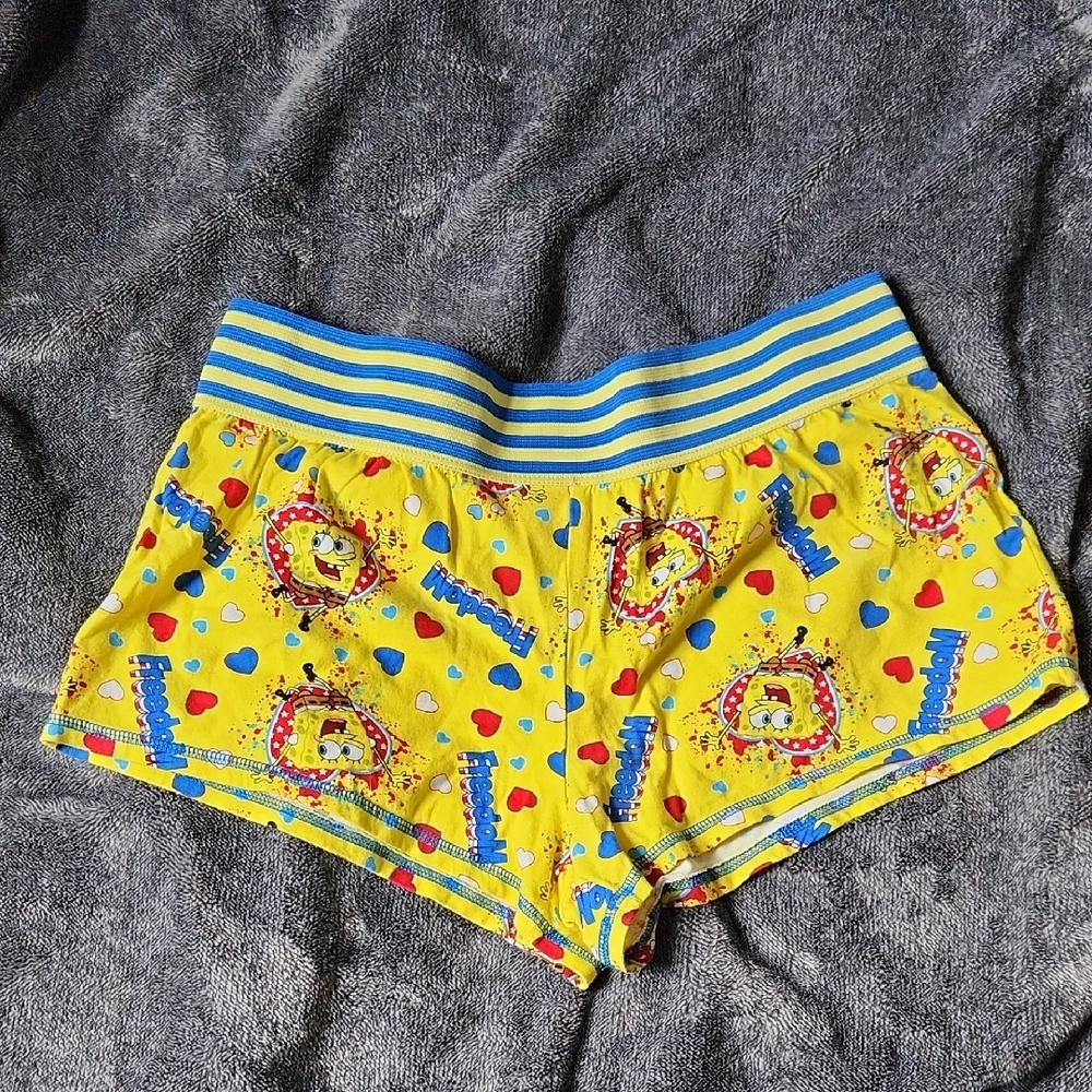 Nickelodeon Yellow and Blue Women's Athletic Shorts